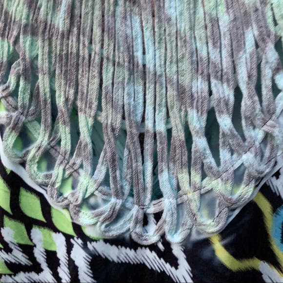 Boston Proper Tropical Plunge Stretchy Crochet Beach Long Casual Dress EUC XS - Picture 6 of 14